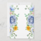 水彩ユーカリフラワー 60周年記念 招待状 (裏面)