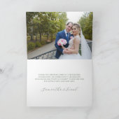 水彩ユーカリフレーム ウェディングフォト サンキューカード (内部)