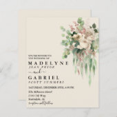 水彩ユーカリフローラクリームエレガント (正面/裏面)