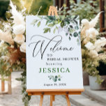 水彩ユーカリブライダルシャワーウェルカムサイン ポスター<br><div class="desc">White Rosesのフローラ緑のブライダルシャワー歓迎ポスター結婚は、緑豊かな水彩植物の緑と白い花を特集し、「私たちの幸せな後に歓迎」あなたの名前と結婚は、シックな組み合わせのブロックと手書きの書道の書体で日付を記入した。</div>