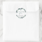 水彩ユーカリブライダルシャワーサンキューユー ラウンドシール (バッグ)