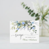 水彩ユーカリブライダルシャワーレシピカード ポストカード (スタンド正面)