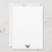 水彩ユーカリブライダルランチョン 招待状 (裏面)