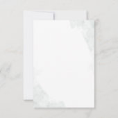 水彩ユーカリプタススクリプトブライダルシャワー 招待状 (裏面)