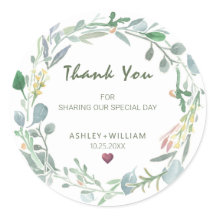 水彩ユーカリリース結婚ズサンキュー