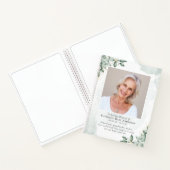 水彩ユーカリ写真記念ゲストブック ノートブック (内部)