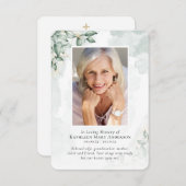 水彩ユーカリ写真記念祈りの言葉カード ノートカード (正面/裏面)