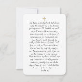 水彩ユーカリ写真記念祈りの言葉カード ノートカード (裏面)