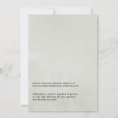 水彩ユーカリ幾何学バーチャルウェディング 招待状 (裏面)