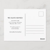 水彩ユーカリ引っ越しました新住所 ポストカード (裏面)