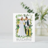 水彩ユーカリ得結婚したウ結婚ェズ ポストカード (スタンド正面)