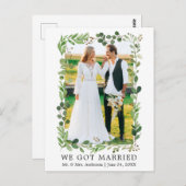 水彩ユーカリ得結婚したウ結婚ェズ ポストカード (正面/裏面)