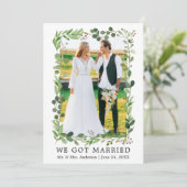 水彩ユーカリ得結婚したプ結婚ス 案内状 (スタンド正面)