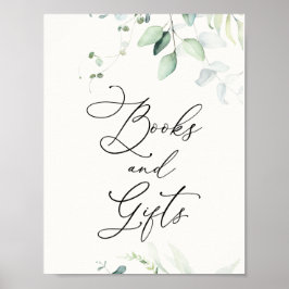水彩ユーカリ本とギフトポスター ポスター