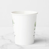 水彩ユーカリ植物学ウェディング 紙コップ (左)