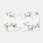 水彩ユーカリ植物学 ブライダルシャワー フェイバーボックス (折り畳みなし)