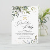 水彩ユーカリ看護学校卒業 招待状 (スタンド正面)