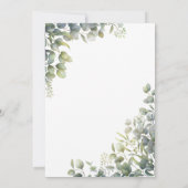 水彩ユーカリ看護学校卒業 招待状 (裏面)