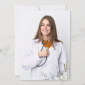 水彩ユーカリ看護学校卒業 招待状 (裏面)