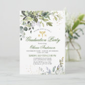 水彩ユーカリ看護学校卒業 招待状 (スタンド正面)