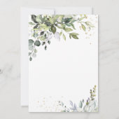 水彩ユーカリ看護学校卒業 招待状 (裏面)