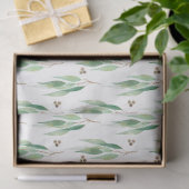 水彩ユーカリ系デザイン4 薄葉紙 (ギフト)