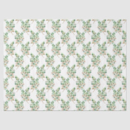 水彩ユーカリ系デザイン7ティッシュペーパー 薄葉紙