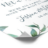 水彩ユーカリ結婚の式席 ポスター (角)