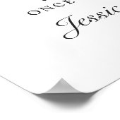 水彩ユーカリ結婚の式席 ポスター (角)