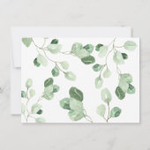 水彩ユーカリ結婚式感謝 招待状 (裏面)