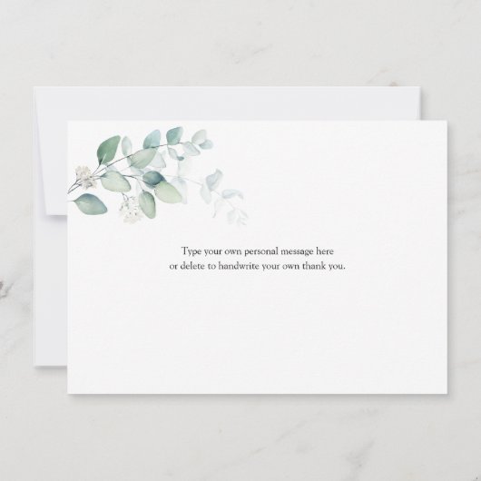 水彩ユーカリ緑ありがとう (裏面)