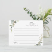 水彩ユーカリ緑アドバイス アドバイスカード (スタンド正面)