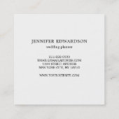 水彩ユーカリ緑プロフェッショナル スクエア名刺 (裏面)