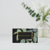 水彩ユーカリ緑プロフェッショナル 名刺 (スタンド正面)
