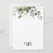 水彩ユーカリ緑化卒業パーティー 招待状 (裏面)