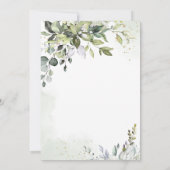 水彩ユーカリ緑化卒業パーティー 招待状 (裏面)