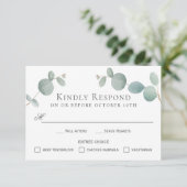 水彩ユーカリ緑RSVP with Enteres (スタンド正面)