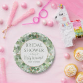 水彩ユーカリ葉ブライダルシャワー ペーパープレート (パーティー)