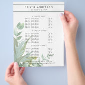 水彩ユーカリ葉価格とサービス チラシ (手)