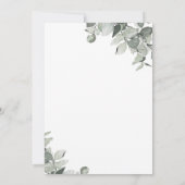 水彩ユーカリ ウェディング ブライダルシャワー 招待状 (裏面)