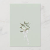 水彩ユーカリ&グリーン結婚リー詳細 エンクロージャーカード (裏面)