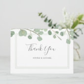 水彩ユーカリ サンキューカード (スタンド正面)