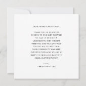 水彩ユーカリ ベビーシャワー 感謝カード (裏面)