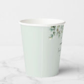 水彩ユーカリ ミニマル ブライダルシャワー 紙コップ (右)