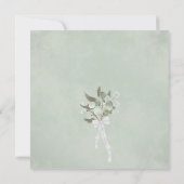 水彩ユーカリ&リーフリース結婚ズ 招待状 (裏面)