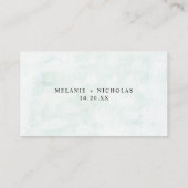 水彩ユーカリ+金ゴールドRSVPの結婚ウェブサイト エンクロージャーカード (裏面)