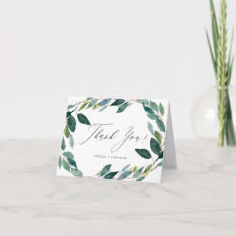 水彩ユーカリ wreath 結婚式 感謝カード