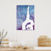 水彩ヨガマンダラカスタマイズ可能 |ポスター ポスター (キッチン)