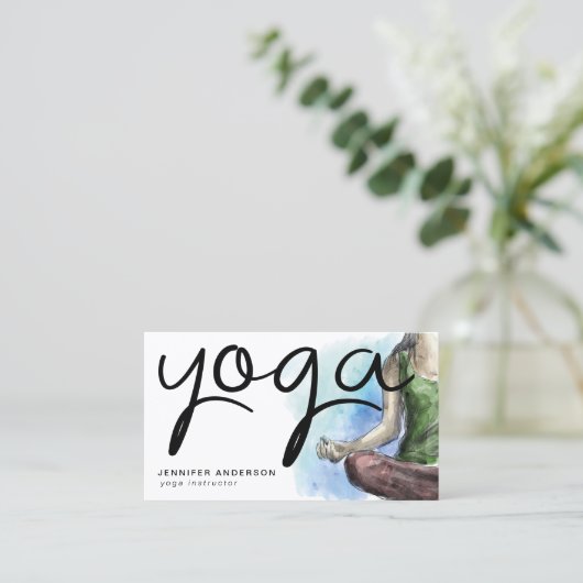 水彩ヨモダンガインストラクター 名刺 (スタンド正面)