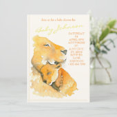 水彩ライオンの招待 招待状 (スタンド正面)